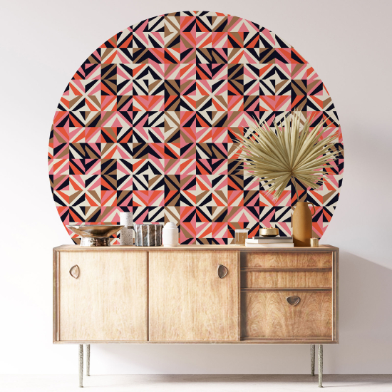 Round / Circle Wall Sticker - Geometric pattern