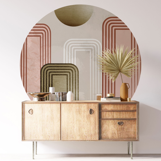 Round / Circle Wall Sticker - Geometric pattern