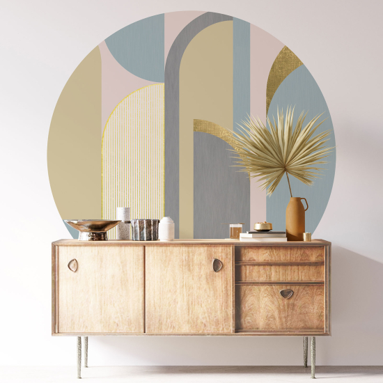 Round / Circle Wall Sticker - Geometric pattern