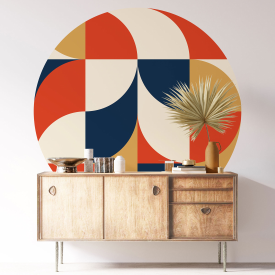 Round / Circle Wall Sticker - Geometric pattern