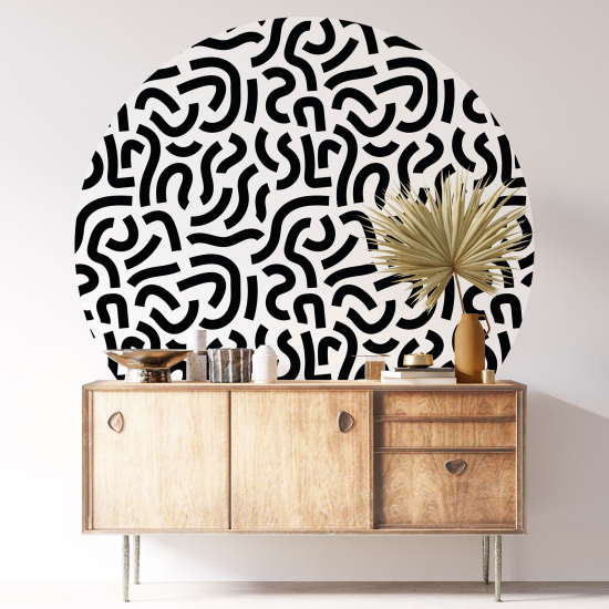 Round / Circle Wall Sticker - Graphic Pattern