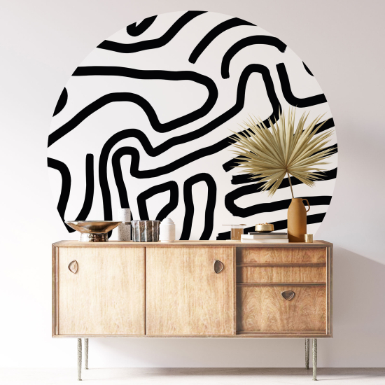 Round / Circle Wall Sticker - Graphic pattern