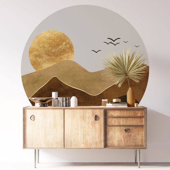 Round / Circle Wall Sticker - Landscape Design