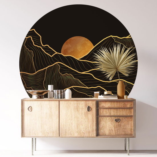 Round / Circle Wall Sticker - Landscape Design