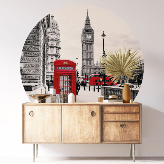 Round / Circle Wall Sticker - London