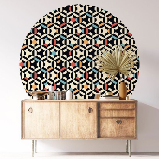 Round / Circle Wall Sticker - Mosaic