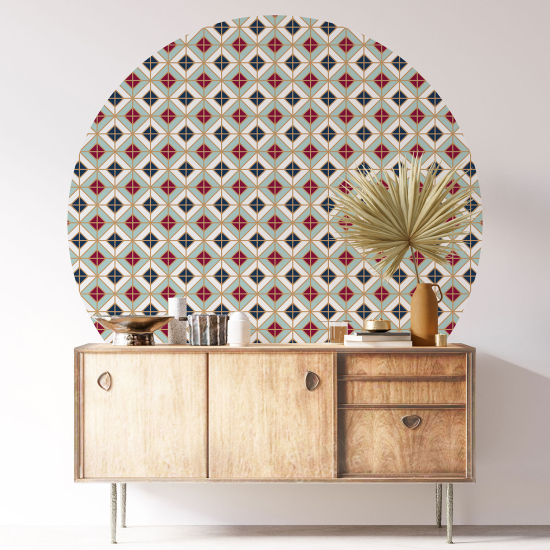 Round / Circle Wall Sticker - Oriental pattern