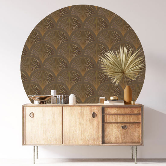 Round / Circle Wall Sticker - Oriental pattern