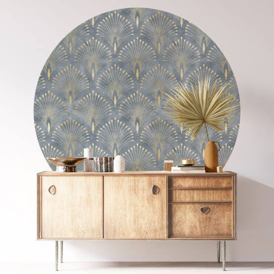 Round / Circle Wall Sticker - Oriental pattern