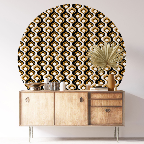 Round / Circle Wall Sticker - Oriental pattern