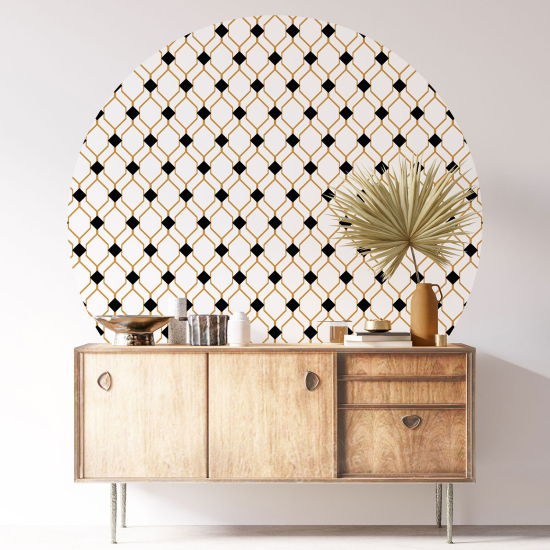 Round / Circle Wall Sticker - Oriental pattern