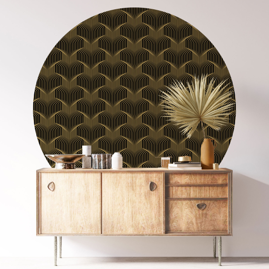 Round / Circle Wall Sticker - Oriental pattern