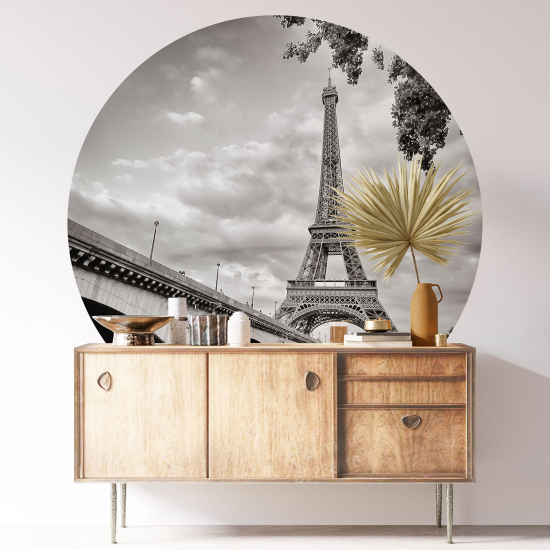 Round / Circle Wall Sticker - Paris