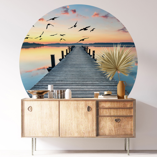 Round / Circle Wall Sticker - Pontoon