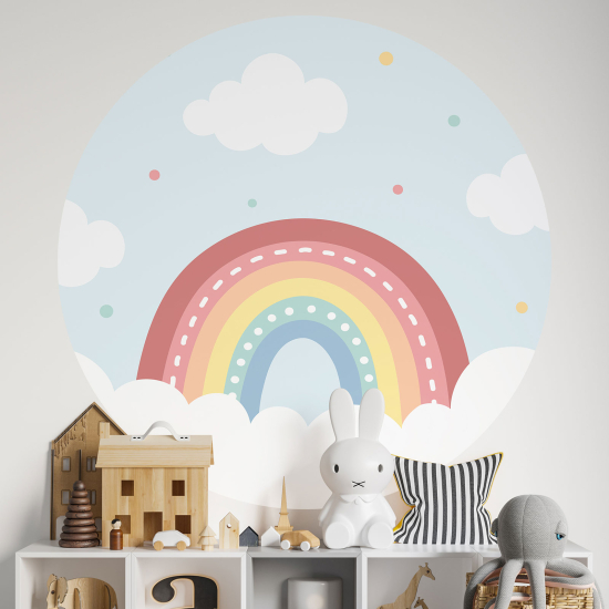 Round / Circle Wall Sticker - Rainbow