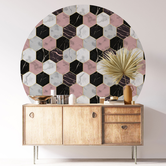 Round / Circle Wall Sticker - Terracotta tile