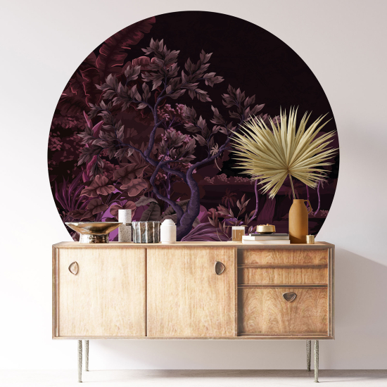 Round / Circle Wall Sticker - Tree