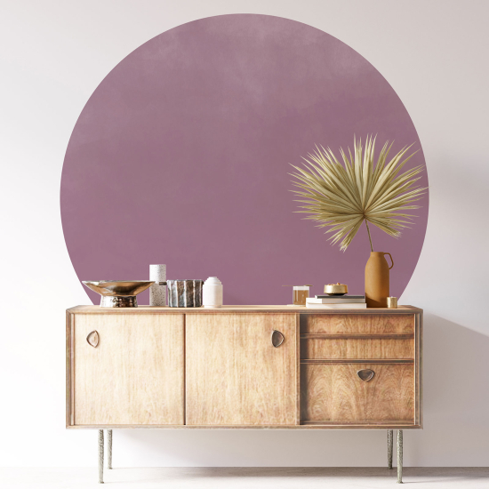 Round / Circle Wall Sticker - Trendy Color