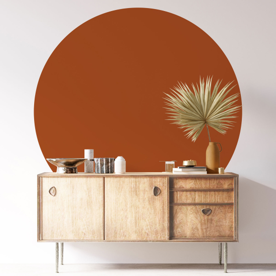 Round / Circle Wall Sticker - Trendy Color