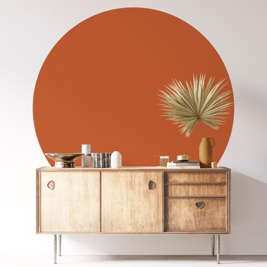 Round / Circle Wall Sticker - Trendy Color