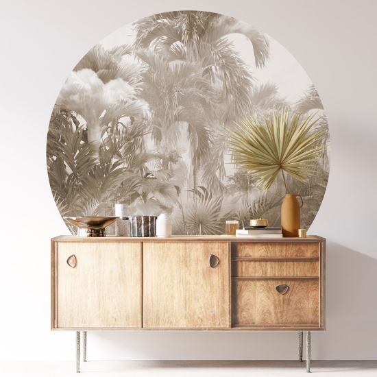 Round / Circle Wall Sticker - Tropical Forest