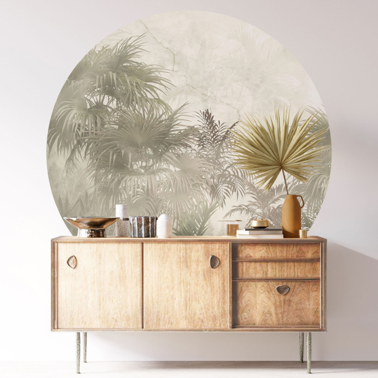 Round / Circle Wall Sticker - Tropical Forest