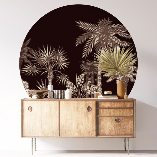 Round / Circle Wall Sticker - Tropical Forest