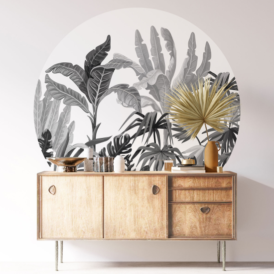 Round / Circle Wall Sticker - Tropical Forest