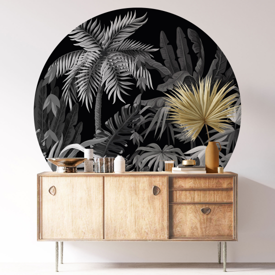 Round / Circle Wall Sticker - Tropical Forest