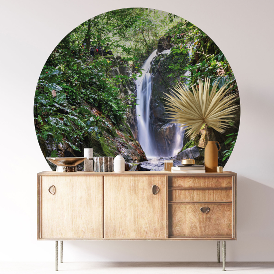 Round / Circle Wall Sticker - Waterfall