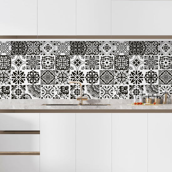 Self Adhesive Kitchen Splashback - Cement tile effect