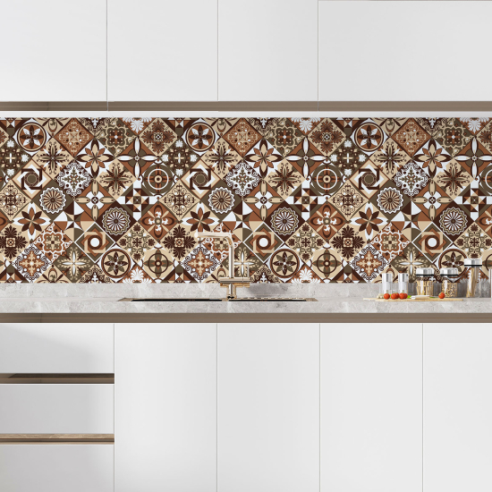 Self Adhesive Kitchen Splashback - Cement tile effect