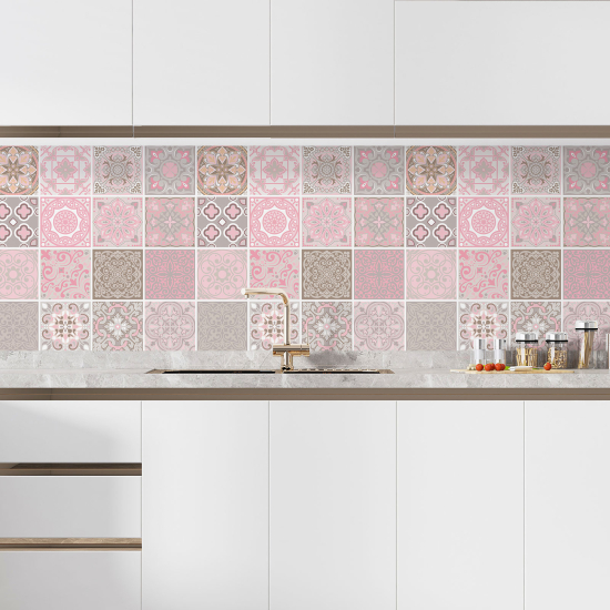 Self Adhesive Kitchen Splashback - Cement tile effect