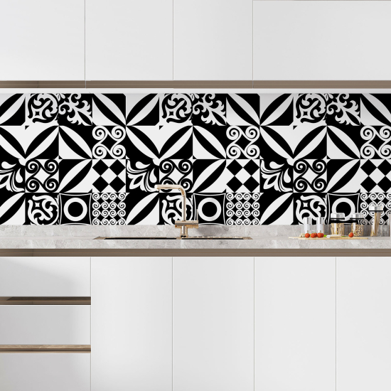 Self Adhesive Kitchen Splashback - Cement tile effect