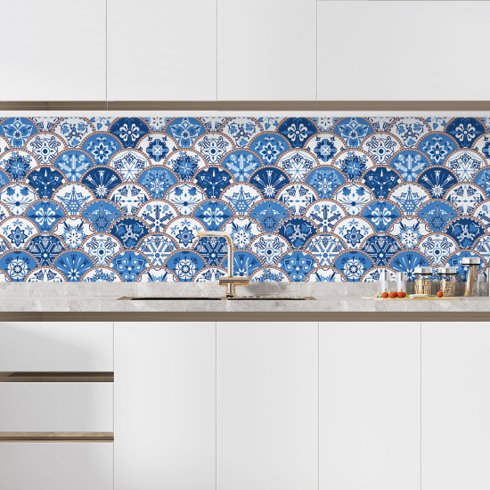 Self Adhesive Kitchen Splashback - Cement tile effect