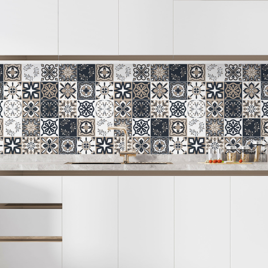 Self Adhesive Kitchen Splashback - Cement tile effect