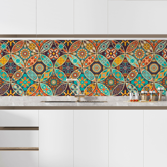 Self Adhesive Kitchen Splashback - Cement tile effect