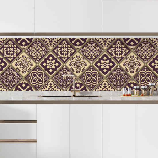 Self Adhesive Kitchen Splashback - Cement tile effect