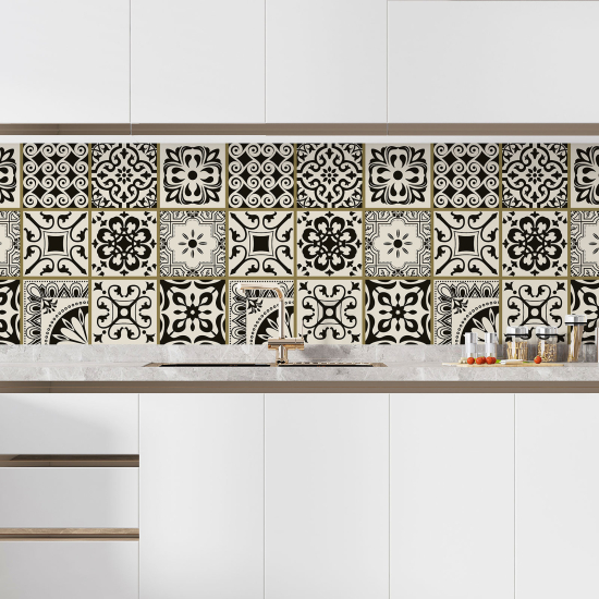 Self Adhesive Kitchen Splashback - Cement tile effect