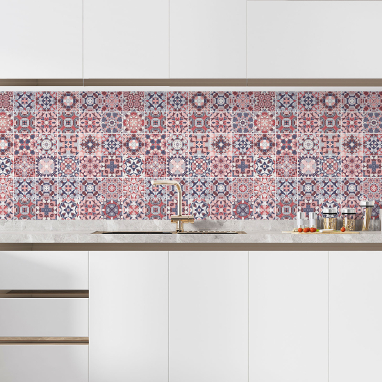 Self Adhesive Kitchen Splashback - Cement tile effect