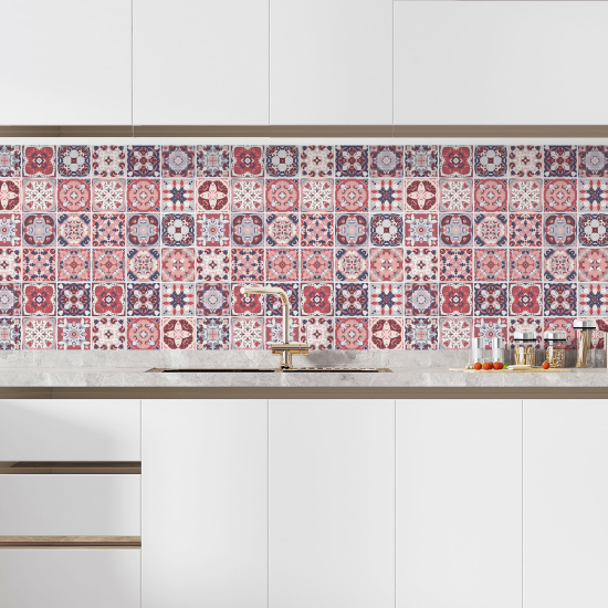 Self Adhesive Kitchen Splashback - Cement tile effect