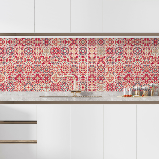 Self Adhesive Kitchen Splashback - Cement tile effect