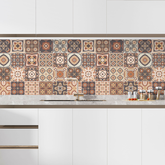 Self Adhesive Kitchen Splashback - Cement tile effect