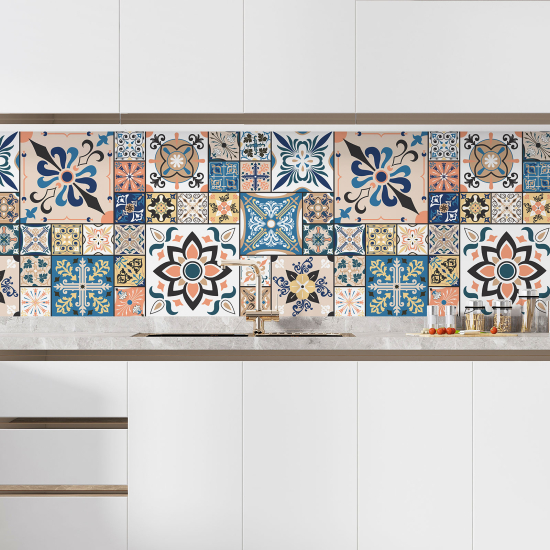 Self Adhesive Kitchen Splashback - Cement tile effect