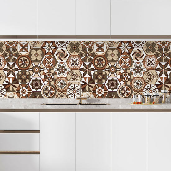 Self Adhesive Kitchen Splashback - Cement tile effect