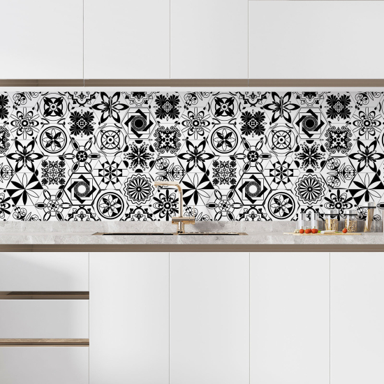 Self Adhesive Kitchen Splashback - Cement tile effect