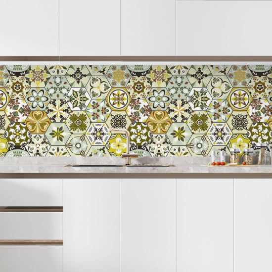 Self Adhesive Kitchen Splashback - Cement tile effect