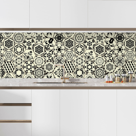 Self Adhesive Kitchen Splashback - Cement tile effect