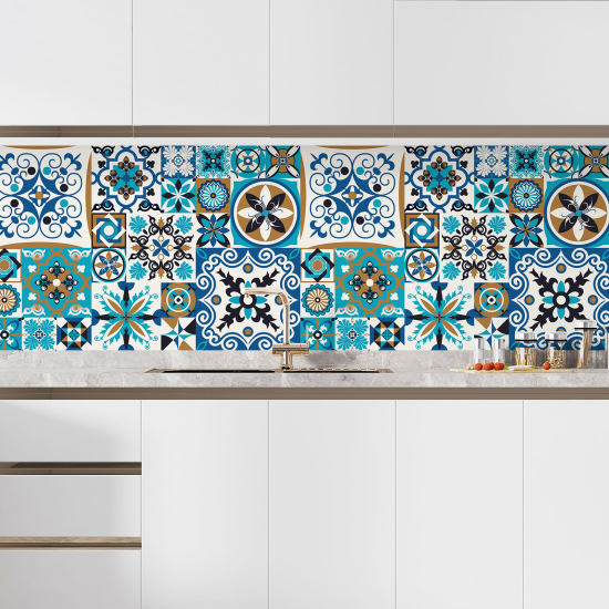 Self Adhesive Kitchen Splashback - Cement tile effect