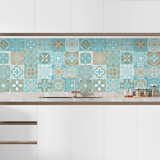 Self Adhesive Kitchen Splashback - Cement tile effect